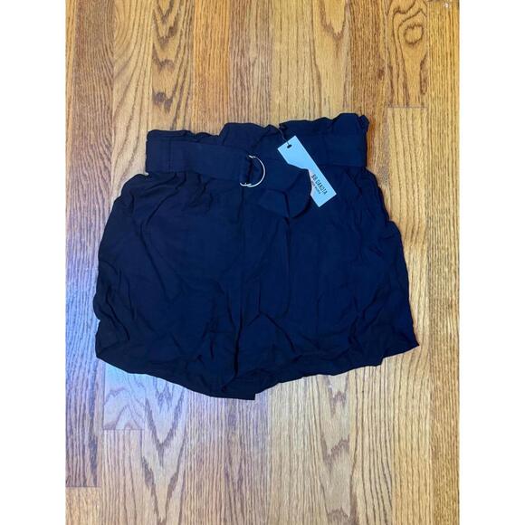 BB Dakota Pants - NWT! BB Dakota Women's Day In The Life Shorts In Black Belted Pants Size XS